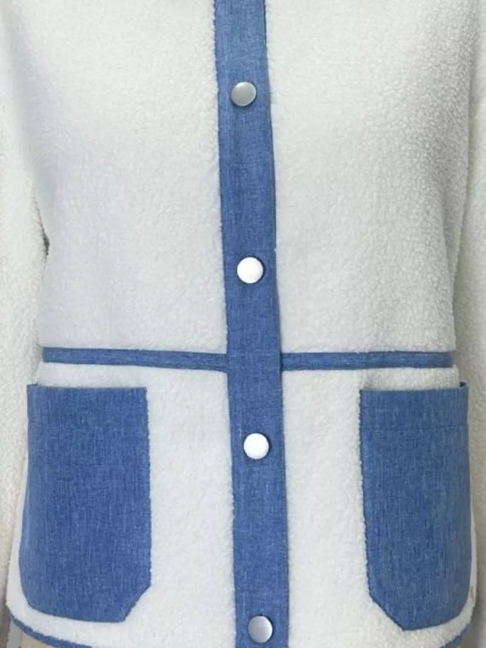 Contrast Trim Teddy Jacket, image 5