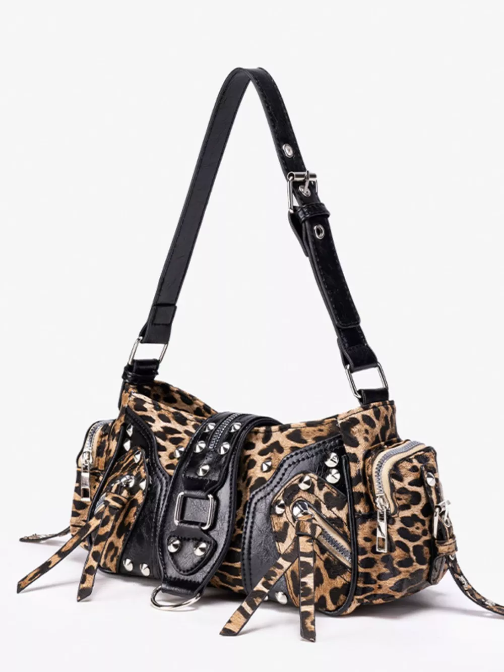 Leopard Print Buckle Shoulder Bag, image 7