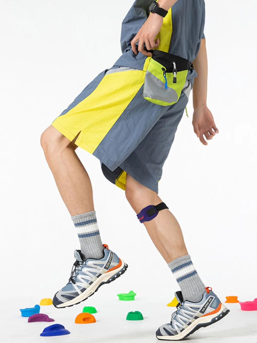 Men's Drawstring Color Block Shorts, image 8