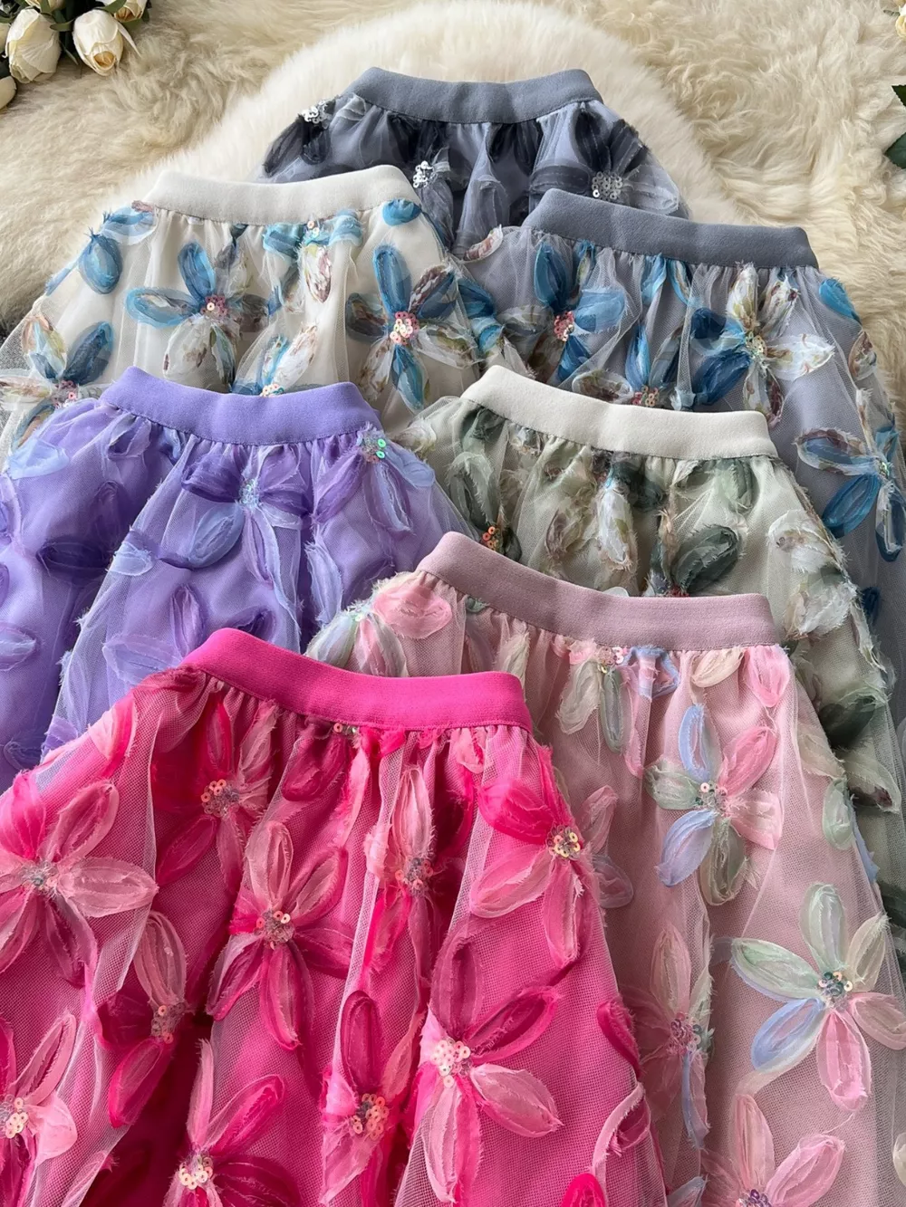 Floral Mesh Skirt, image 9