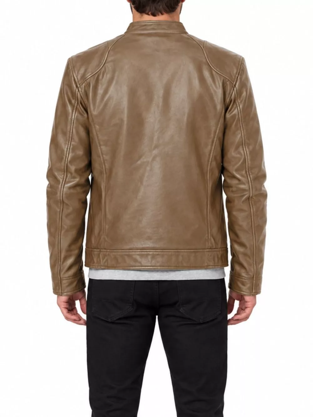 Men's Full Size Faux Leather Zip Up Jacket Plus Size, image 3