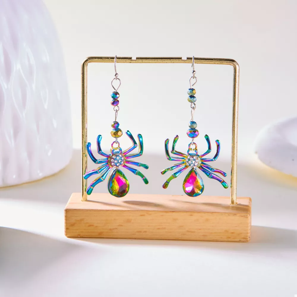 Colorful Spider Drop Earrings, image 4