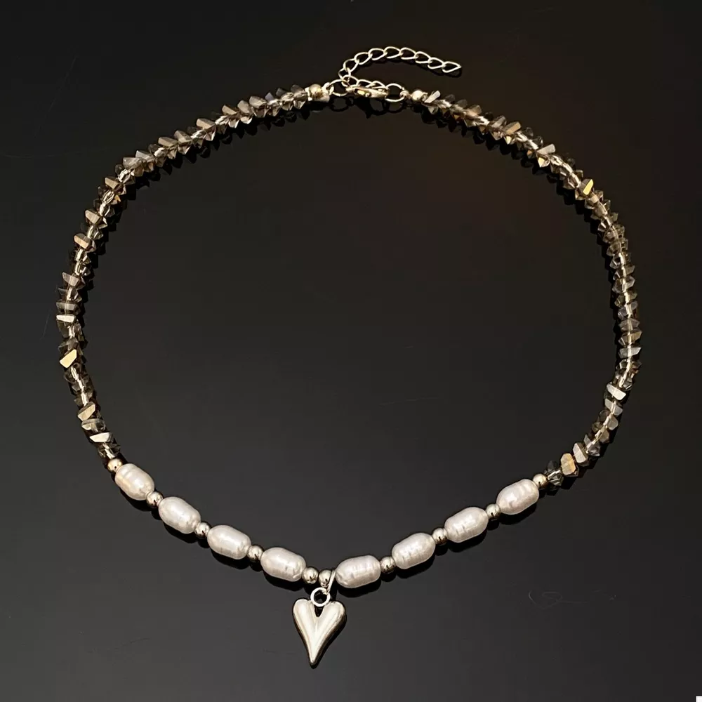 Pearl & Heart Pendant Necklace, image 9
