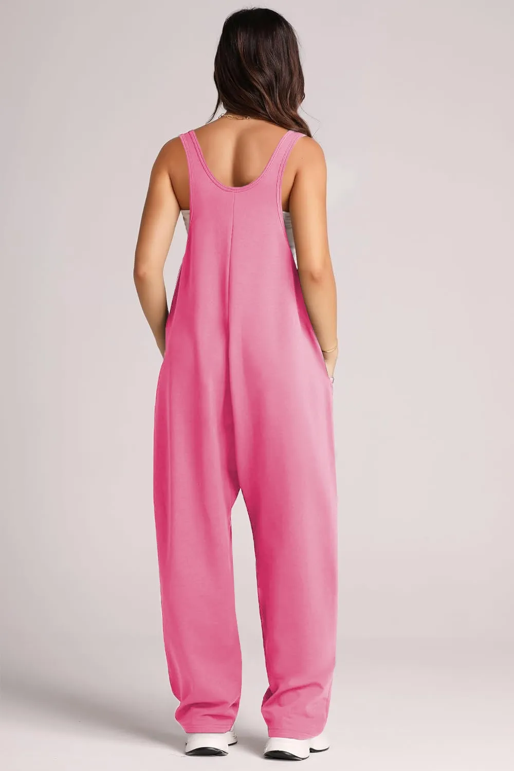 Wide Strap Jumpsuit with Pockets, image 12