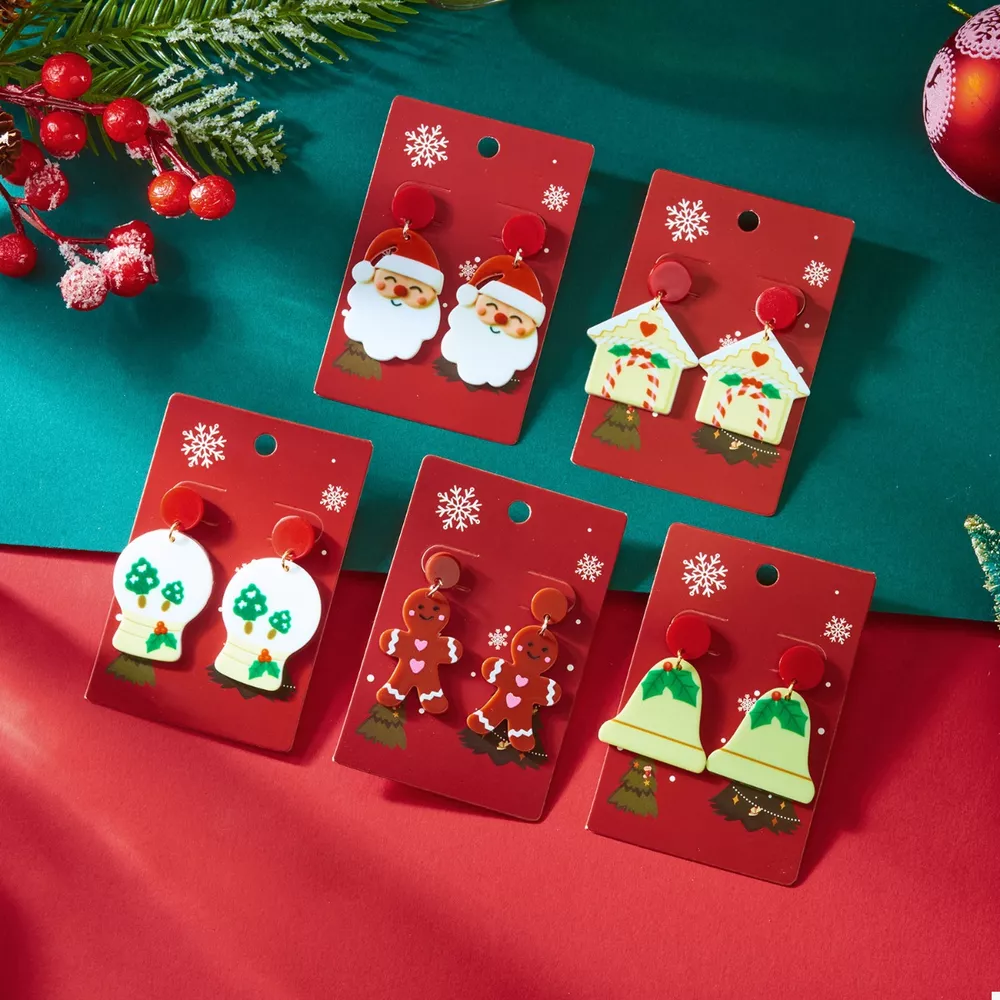 Christmas Acrylic Dangle Earrings, image 2