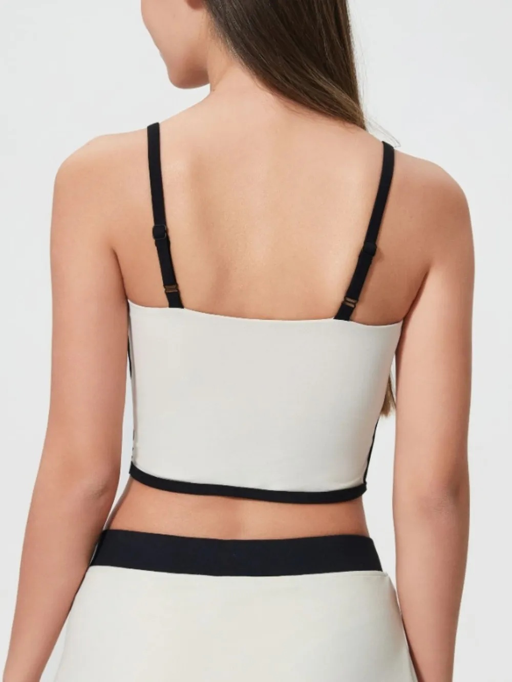 Contrast Trim Square Neck Active Cami with Detachable Chest Pads, image 5