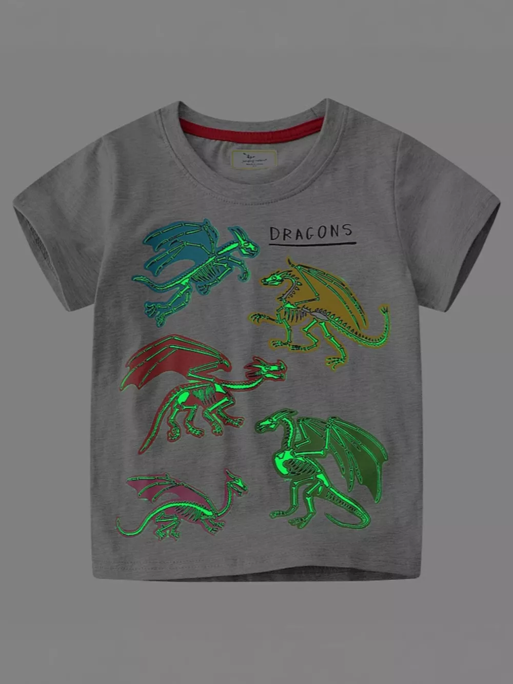 Children's Dinosaur Crew Neck Short Sleeve T-Shirt, image 2