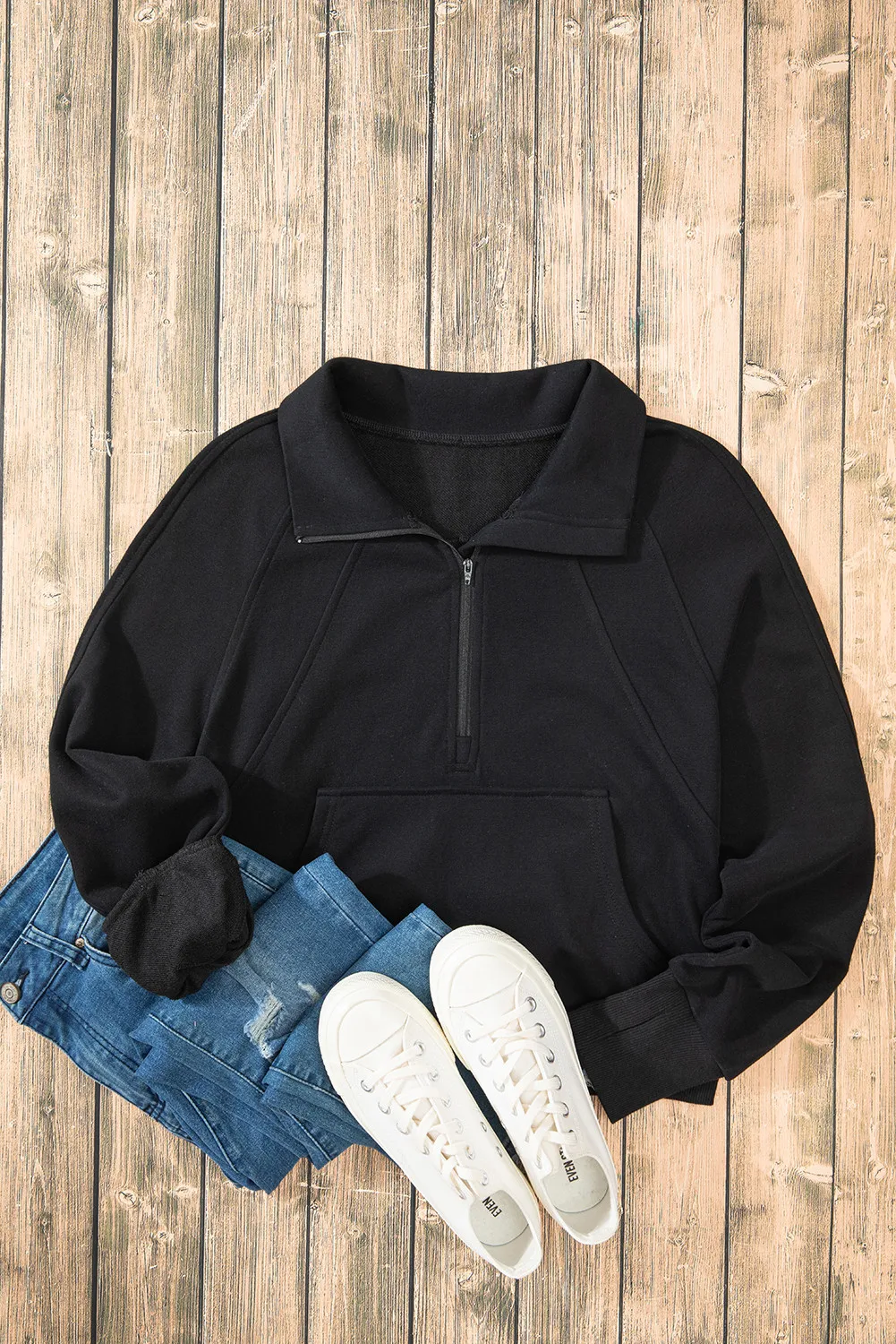 Half Zip Long Sleeve Sweatshirt, image 5