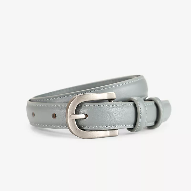 Classic Leather Skinny Belt, image 2