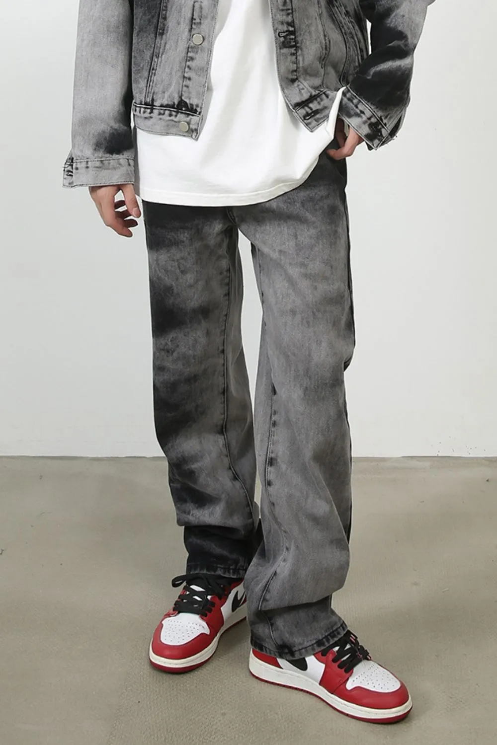 Men's Tie Dye Baggy Jeans with Pockets, image 2