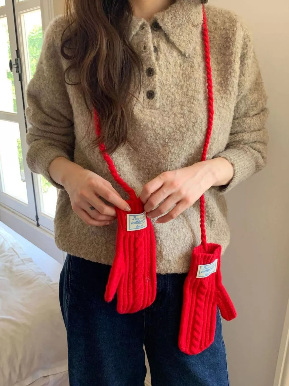 Cable Knit Warm Gloves, image 9