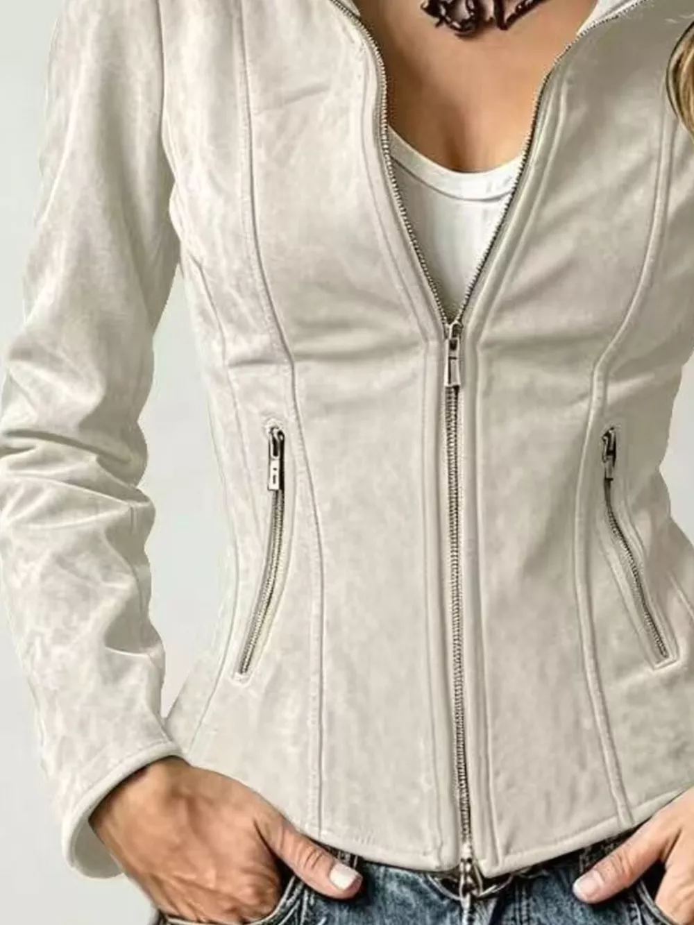 Slim-Fit Zip-Up Jacket, image 6