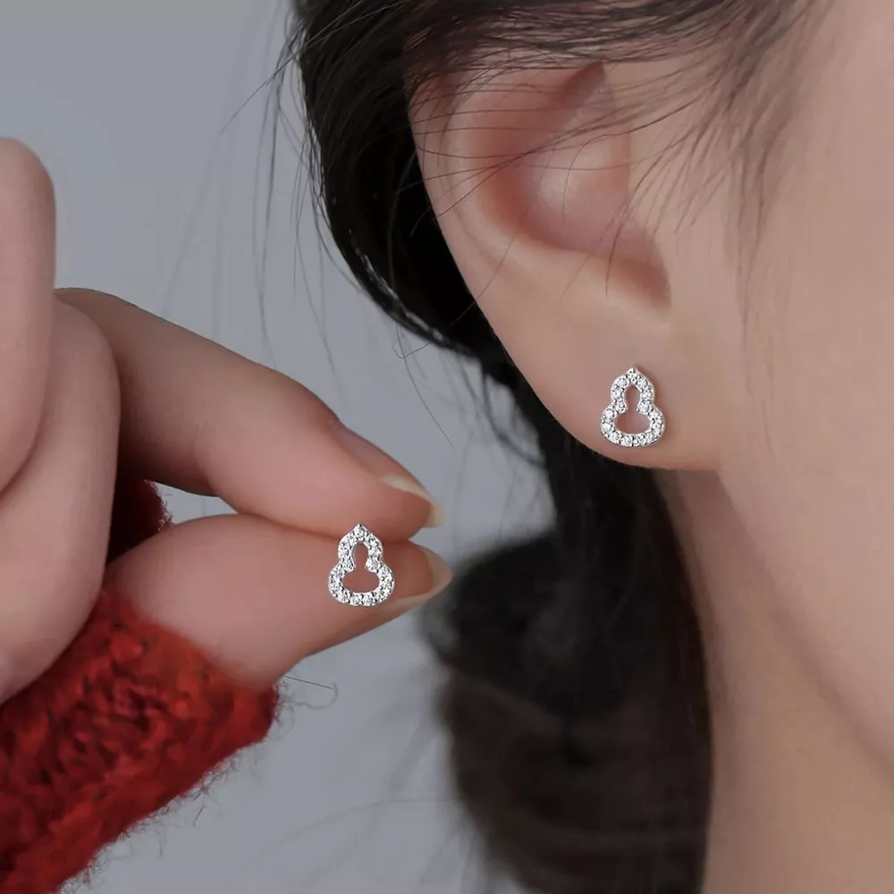 Gourd Shaped Stud Earrings, image 2