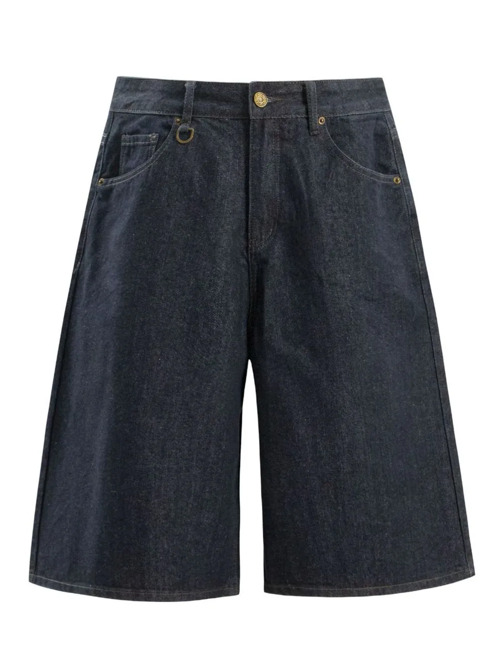 Men's Pocketed Loose Fit Denim Shorts, image 2