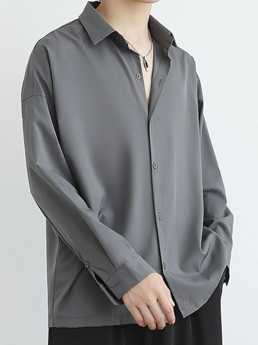 Men's Full Size Button Up Long Sleeve Shirt Plus Size, image 3