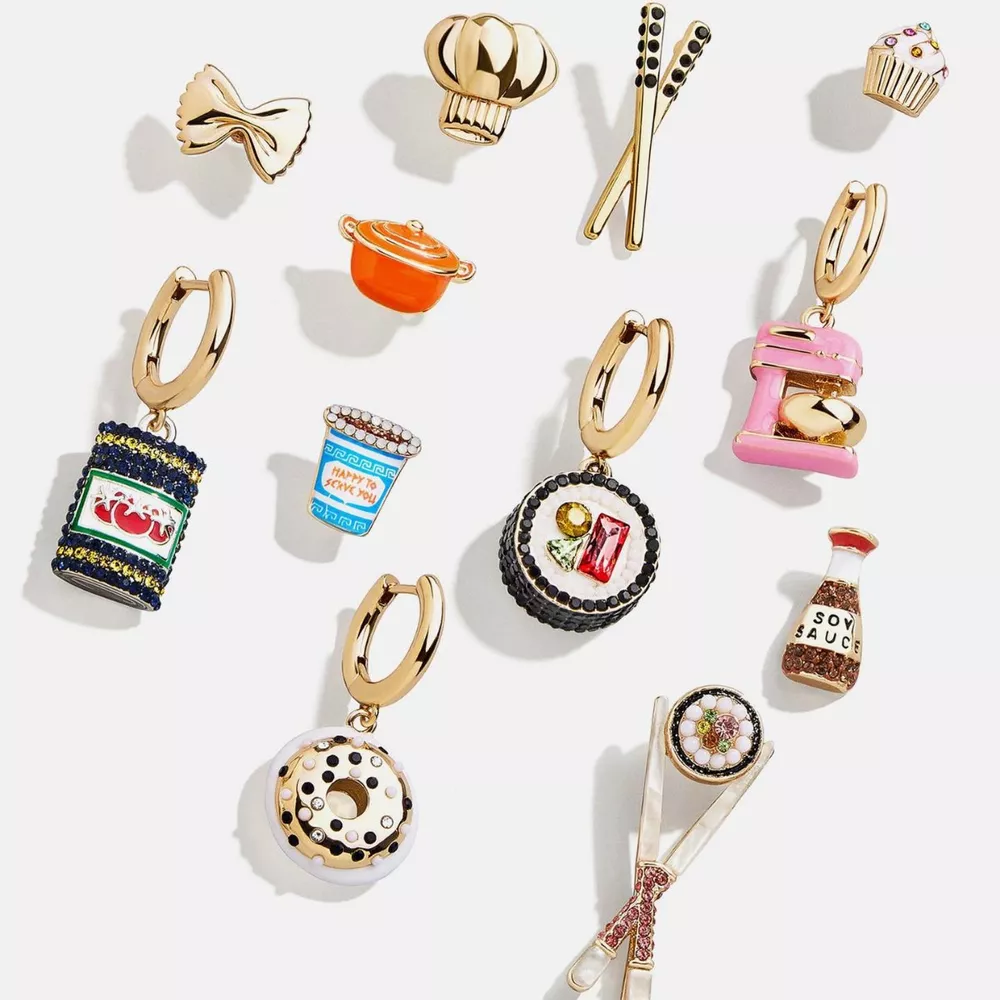 Food Theme Copper Asymmetry Earring, image 2