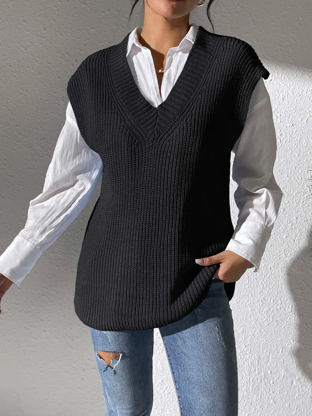 V-Neck Sweater Vest, image 24
