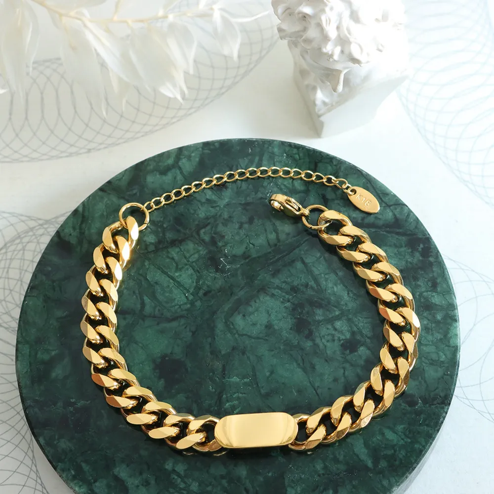 18K Gold-Plated Titanium Steel Bracelet, image 3