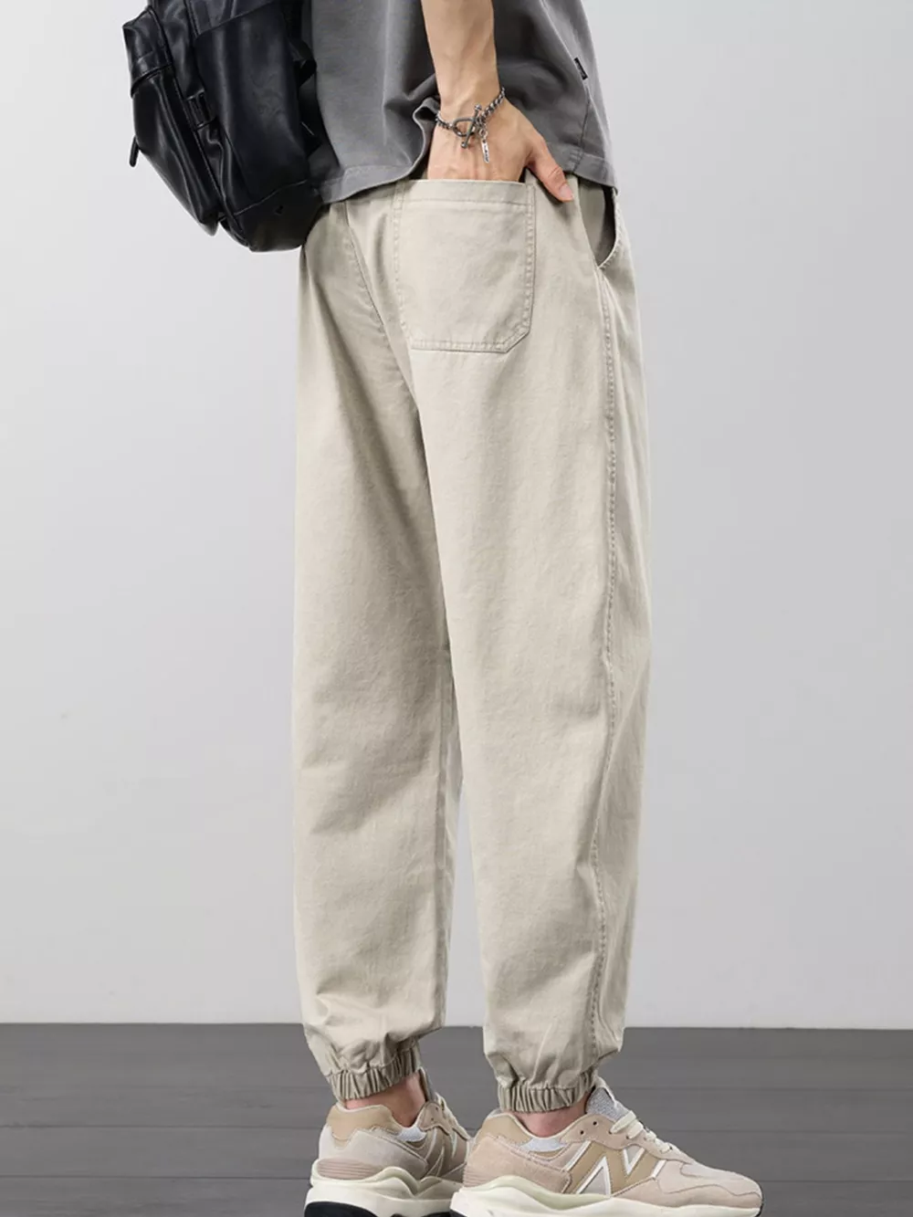 Men's Plus Size Casual Elastic Waist Joggers, image 4