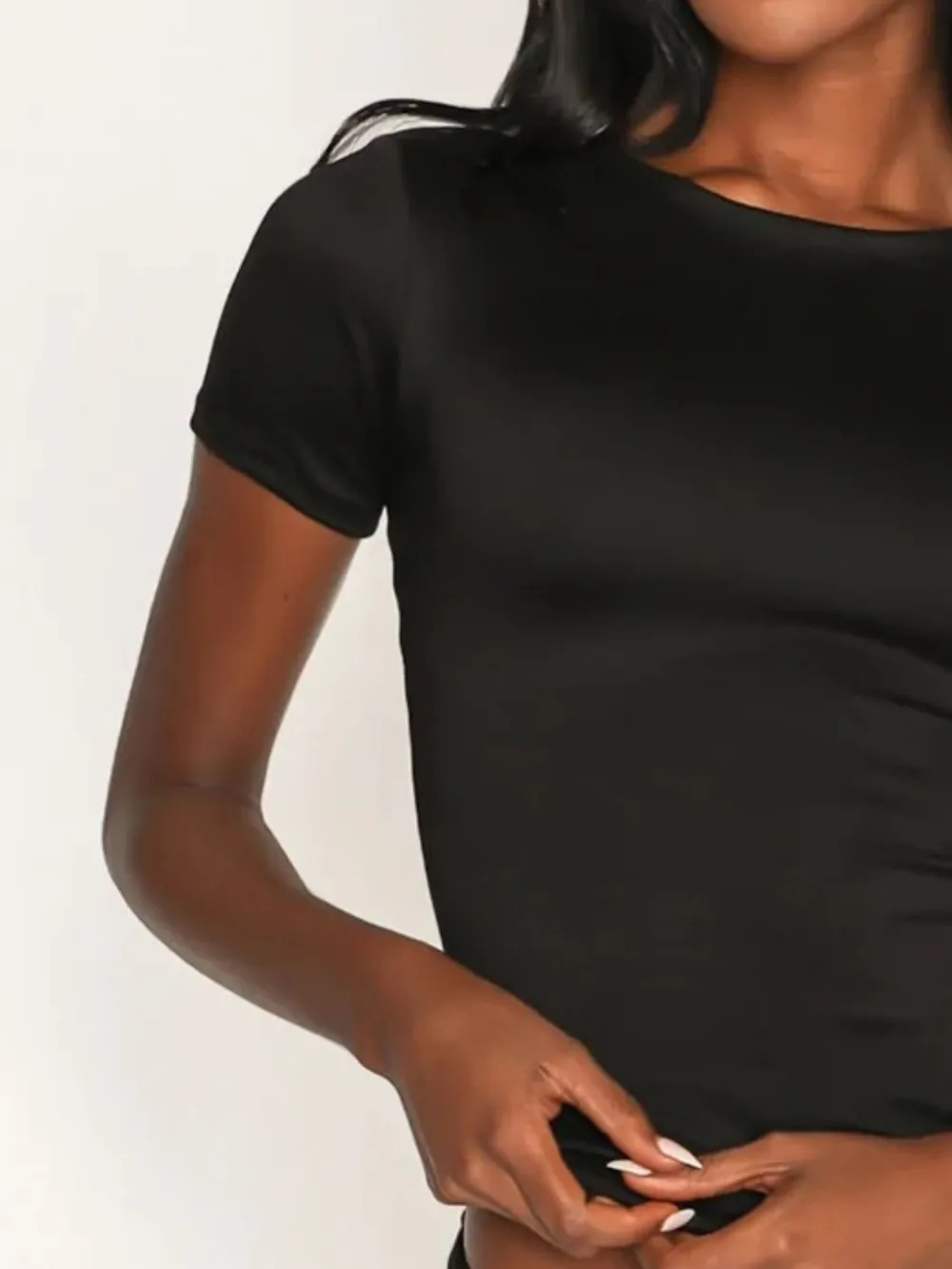 Round Neck Short Sleeve Swim Top, image 9