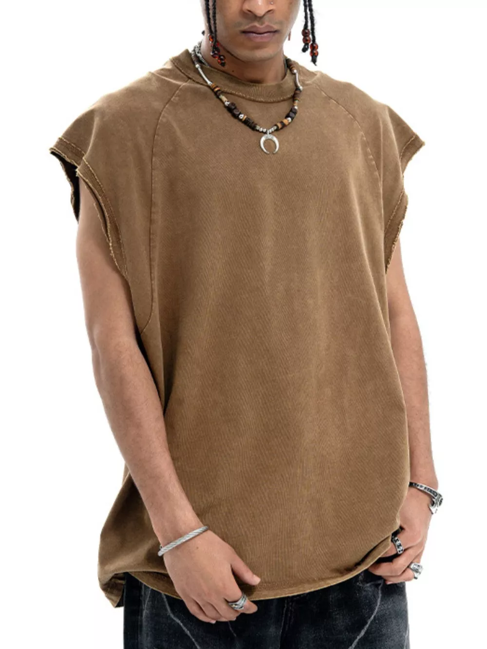 Men's Round Neck Tank, image 2