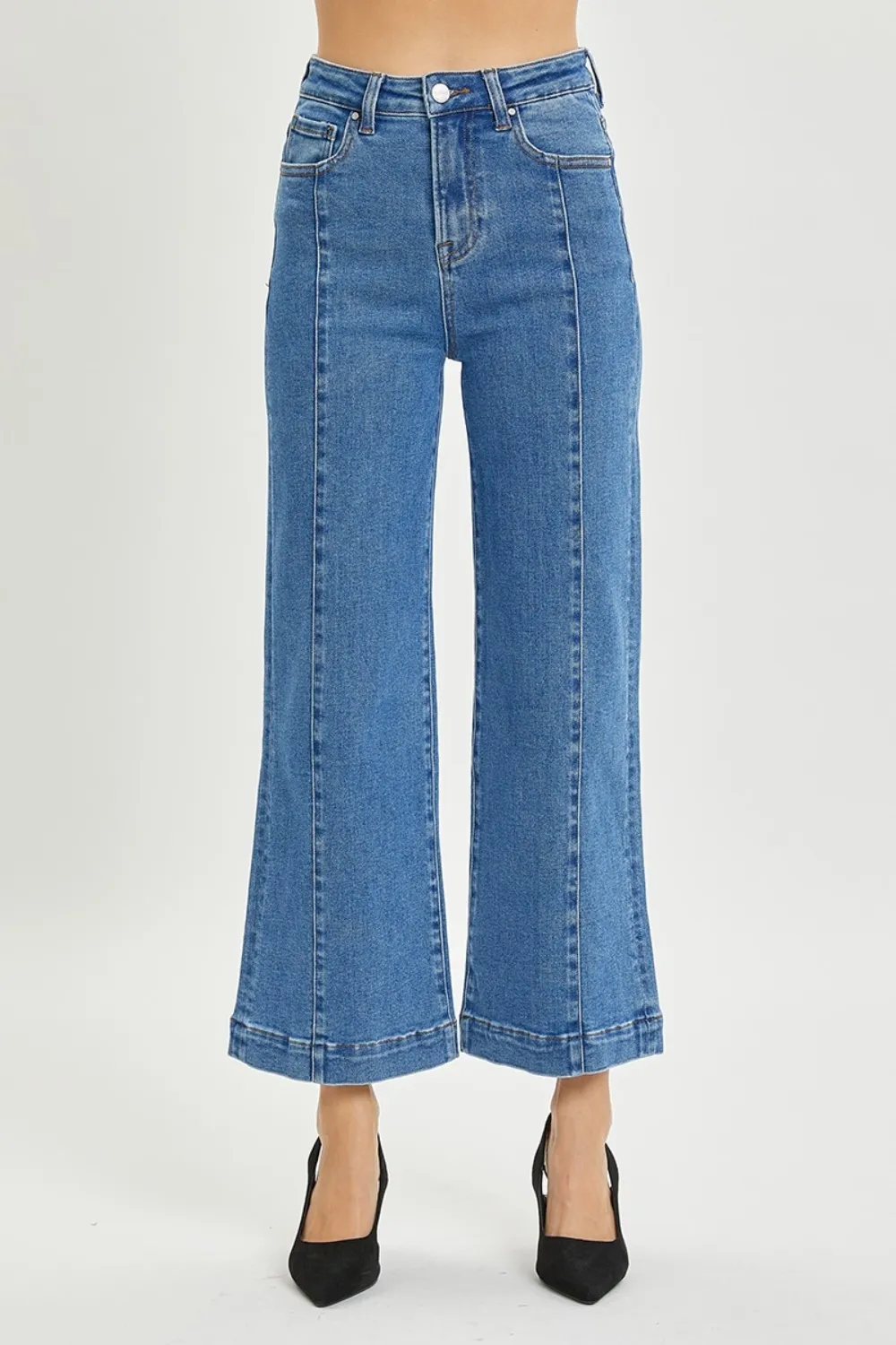Full Size High Rise Wide Leg Jeans, image 4