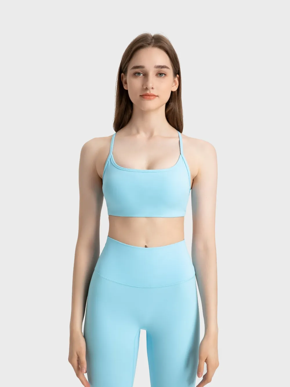 Crisscross Back Scoop Neck Active Cami with Detachable Chest Pads, image 9
