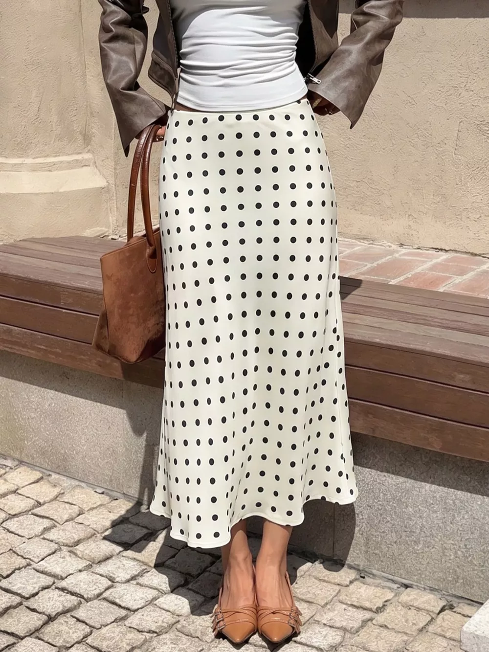 Polka Dot Midi Skirt, image 4