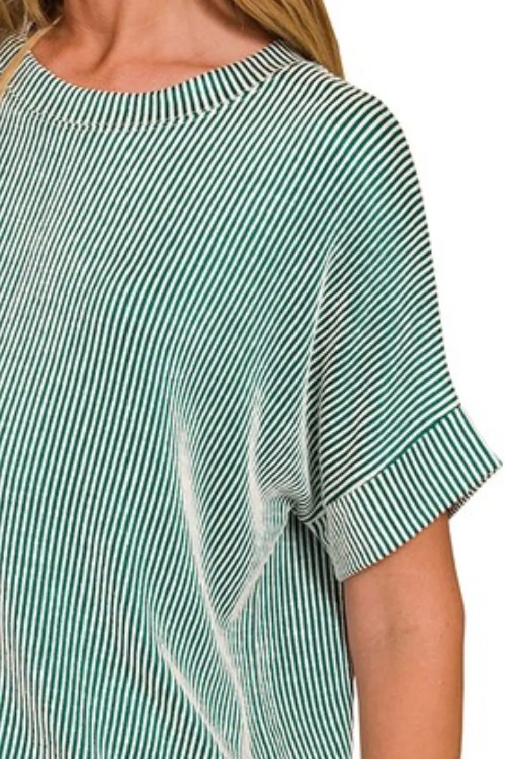 Corded Rib Short Sleeve T-Shirt, image 2