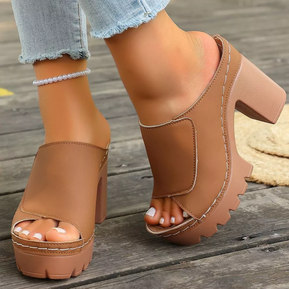 Open Toe Block Heels Sandals, image 7