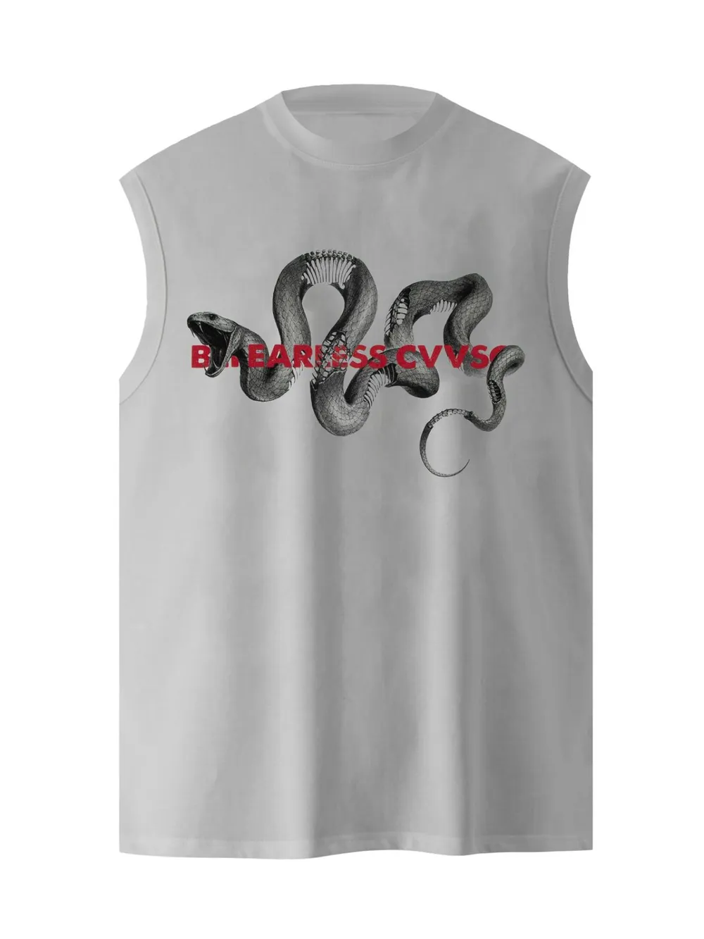 Men's Round Neck Snake Graphic Tank, image 2