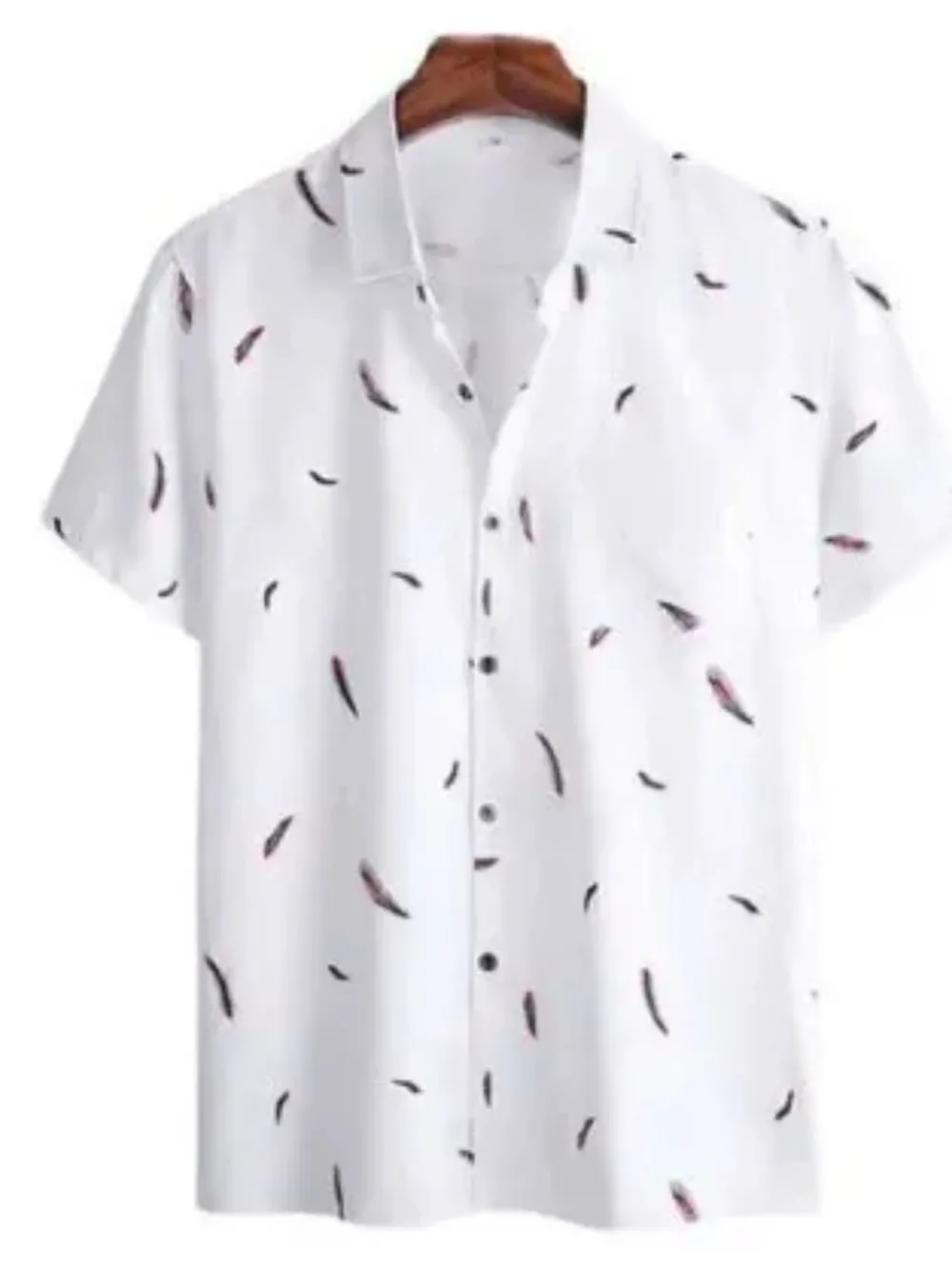 Men's Full Size Printed Button Up Short Sleeve Shirt Plus Size, image 3