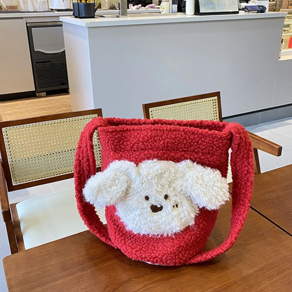 Cute Dog Plush Crossbody Bag, image 6
