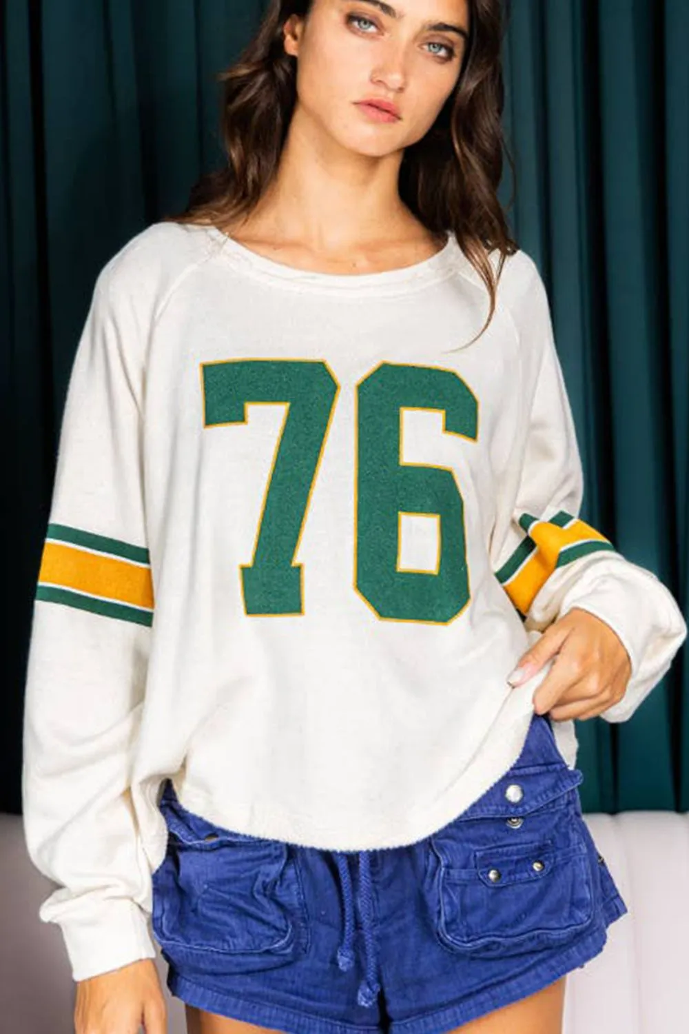 Number 76 Round Neck Long Sleeve Top, image 10