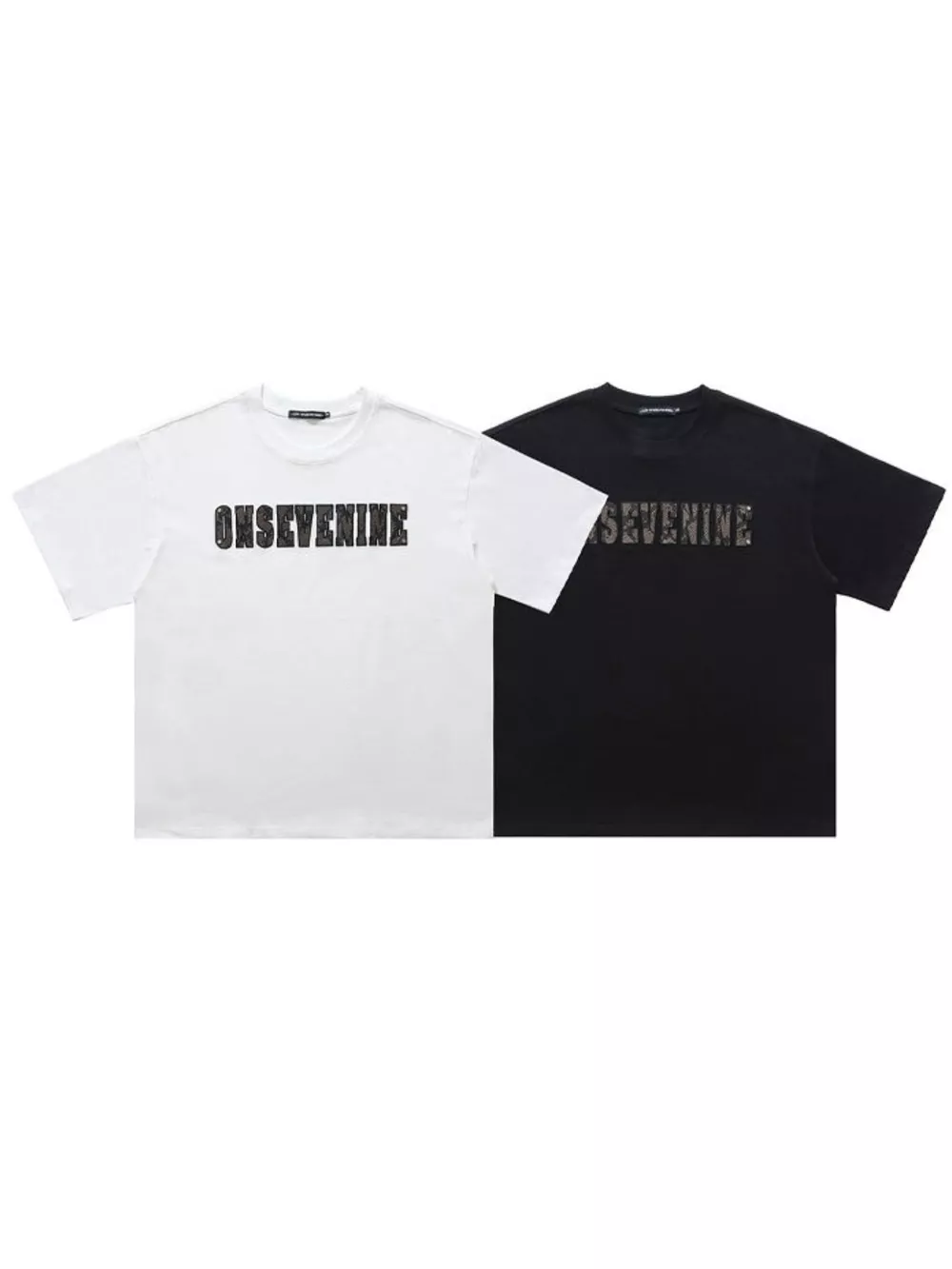 Men's Letter Round Neck Oversized T-Shirt, image 9
