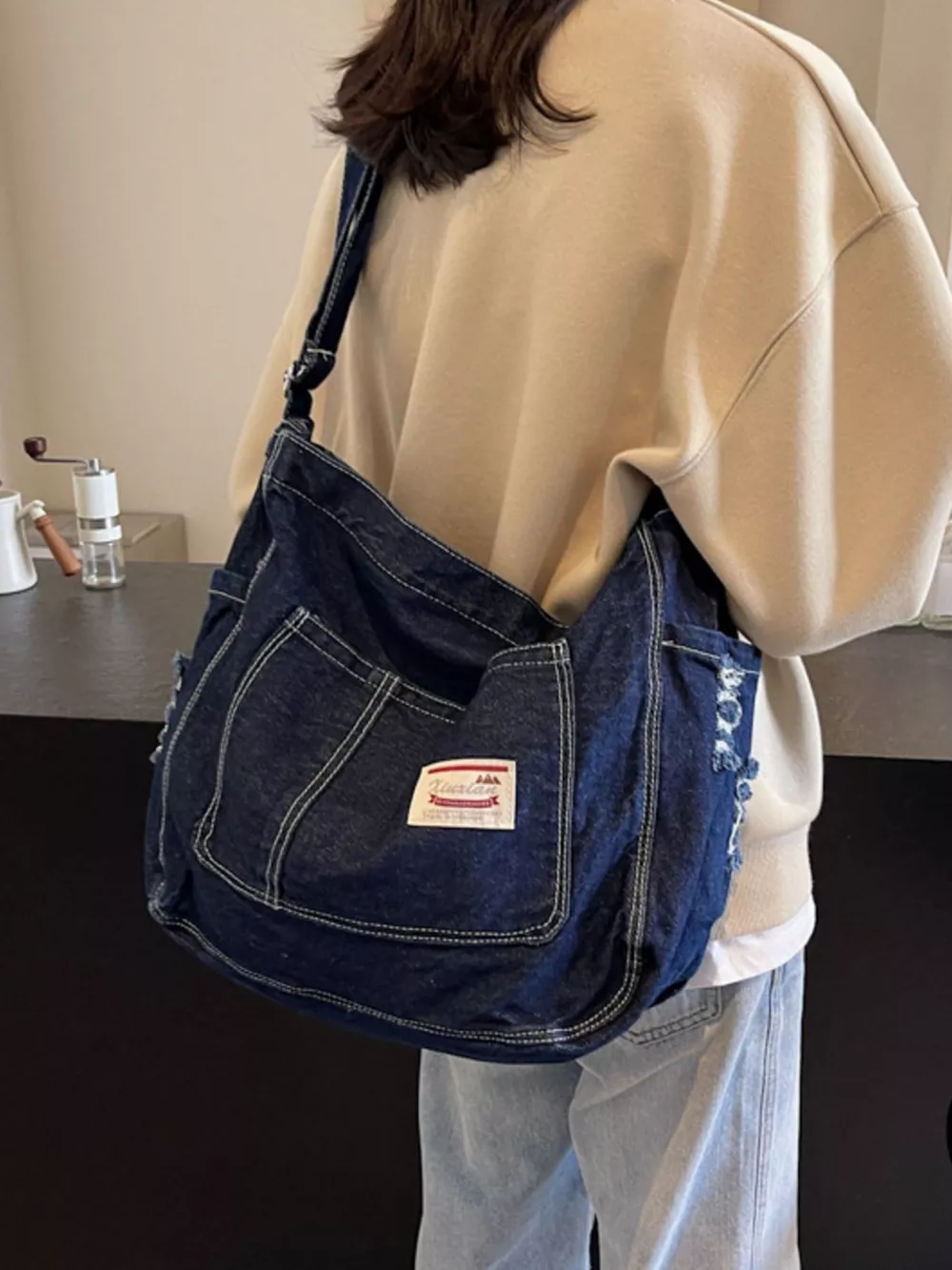 Casual Denim Crossbody Bag, image 5