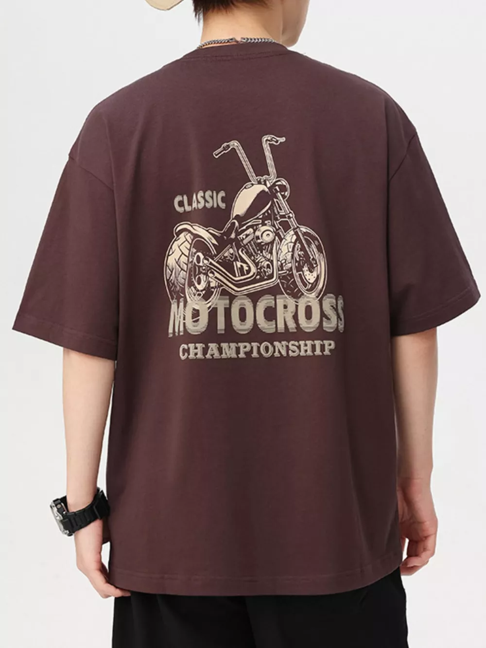 Men's Plus Size Graphic Round Neck Short Sleeve T-Shirt, image 2