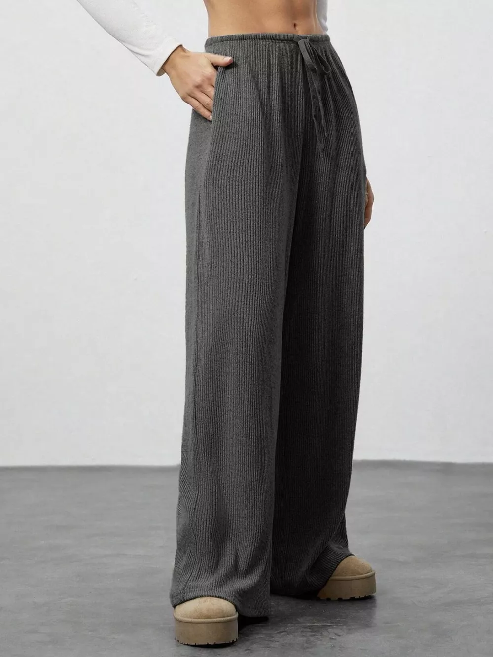 Relaxed Fit Wide Leg Pants, image 7