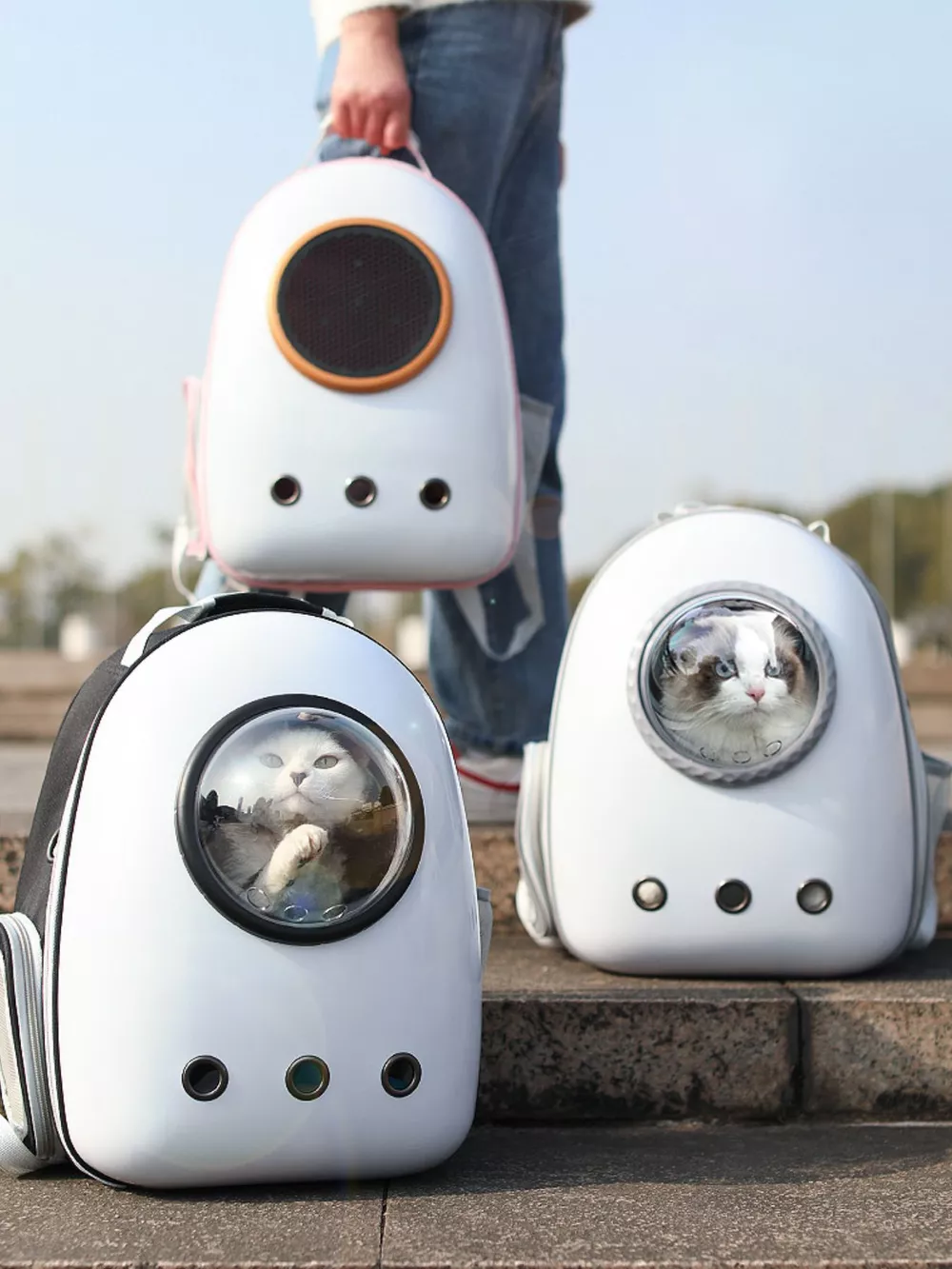 Space Capsule Transparent Pet Carrier Backpack, image 17