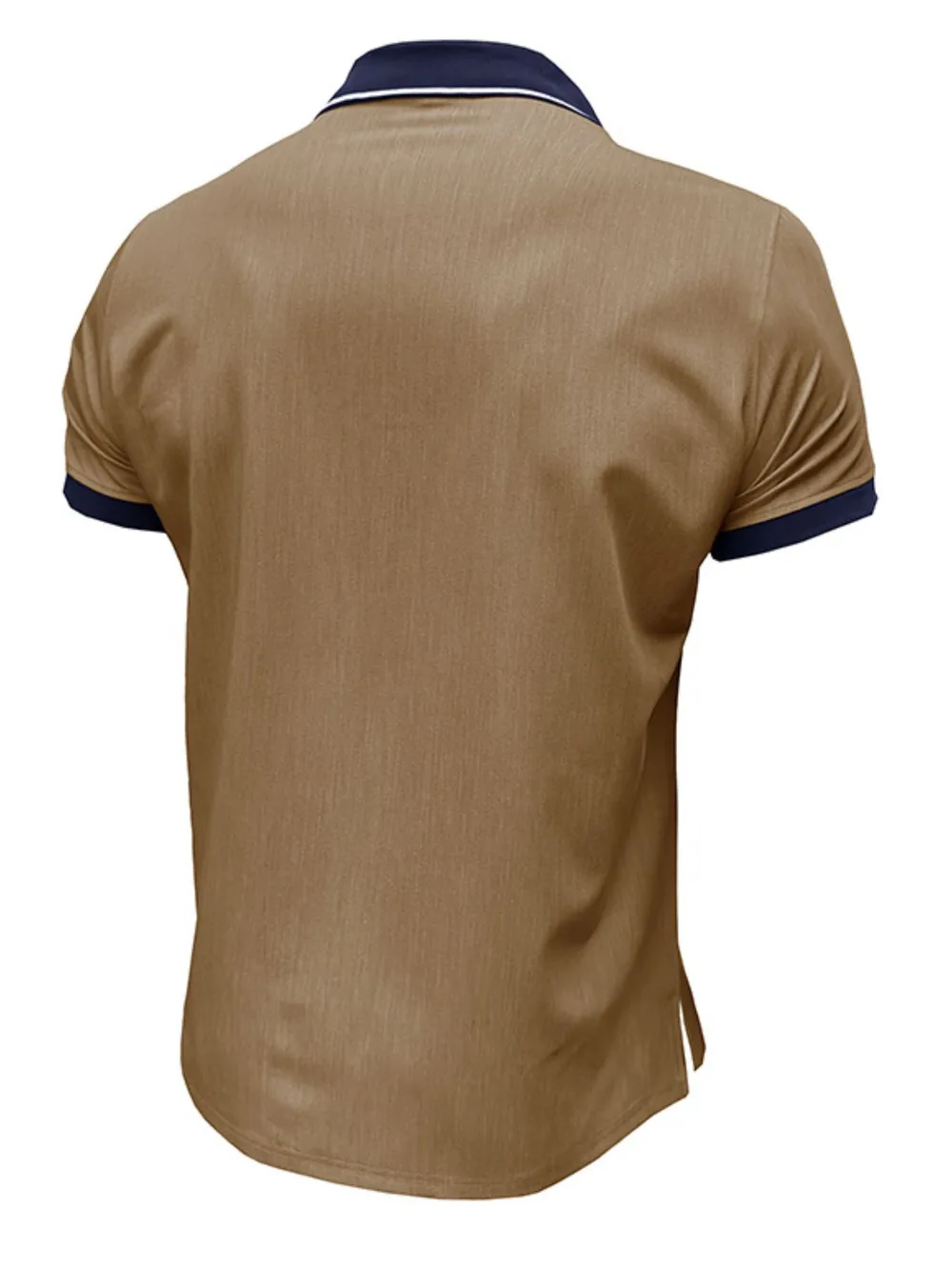 Men's Contrast Collar Pocket Polo Shirt, image 4