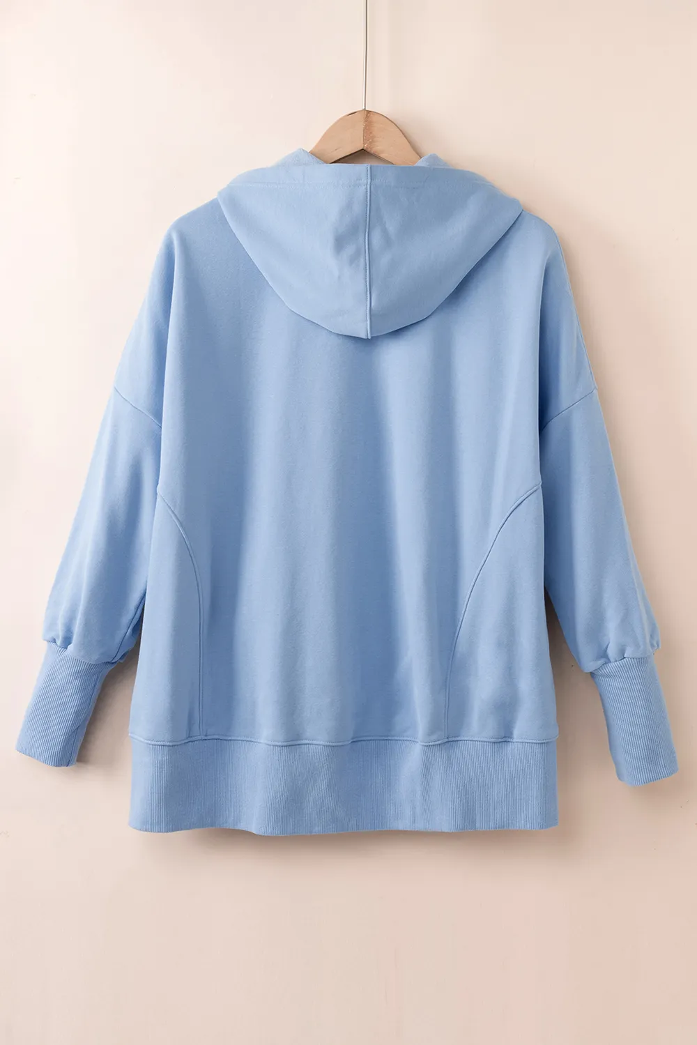 Quarter-Snap Dropped Shoulder Hoodie, image 4