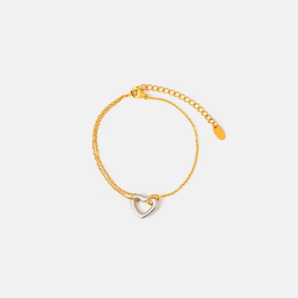 18K Gold-Plated Heart Bracelet, image 8