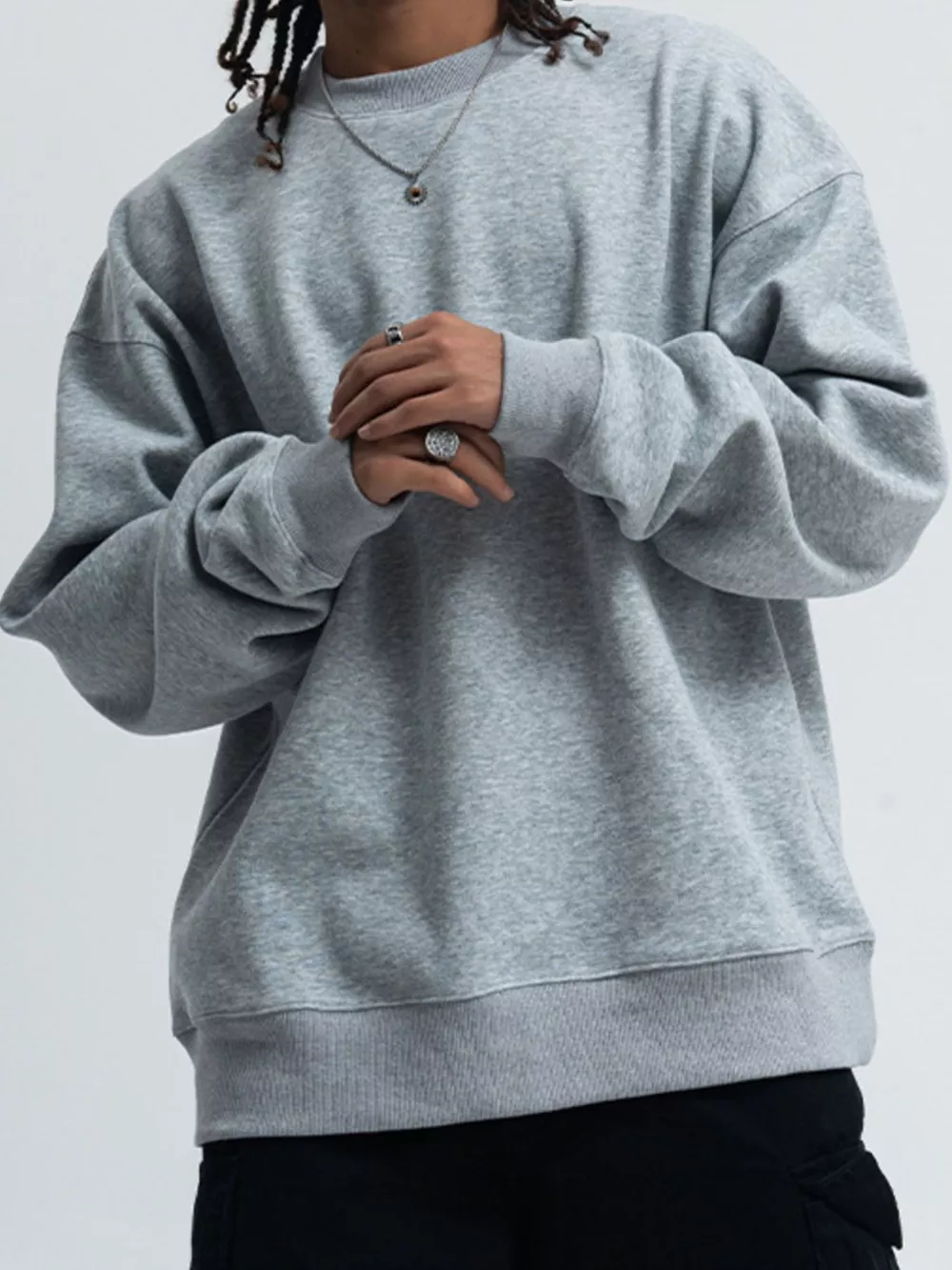 Men's Round Neck Long Sleeve Sweatshirt, image 7