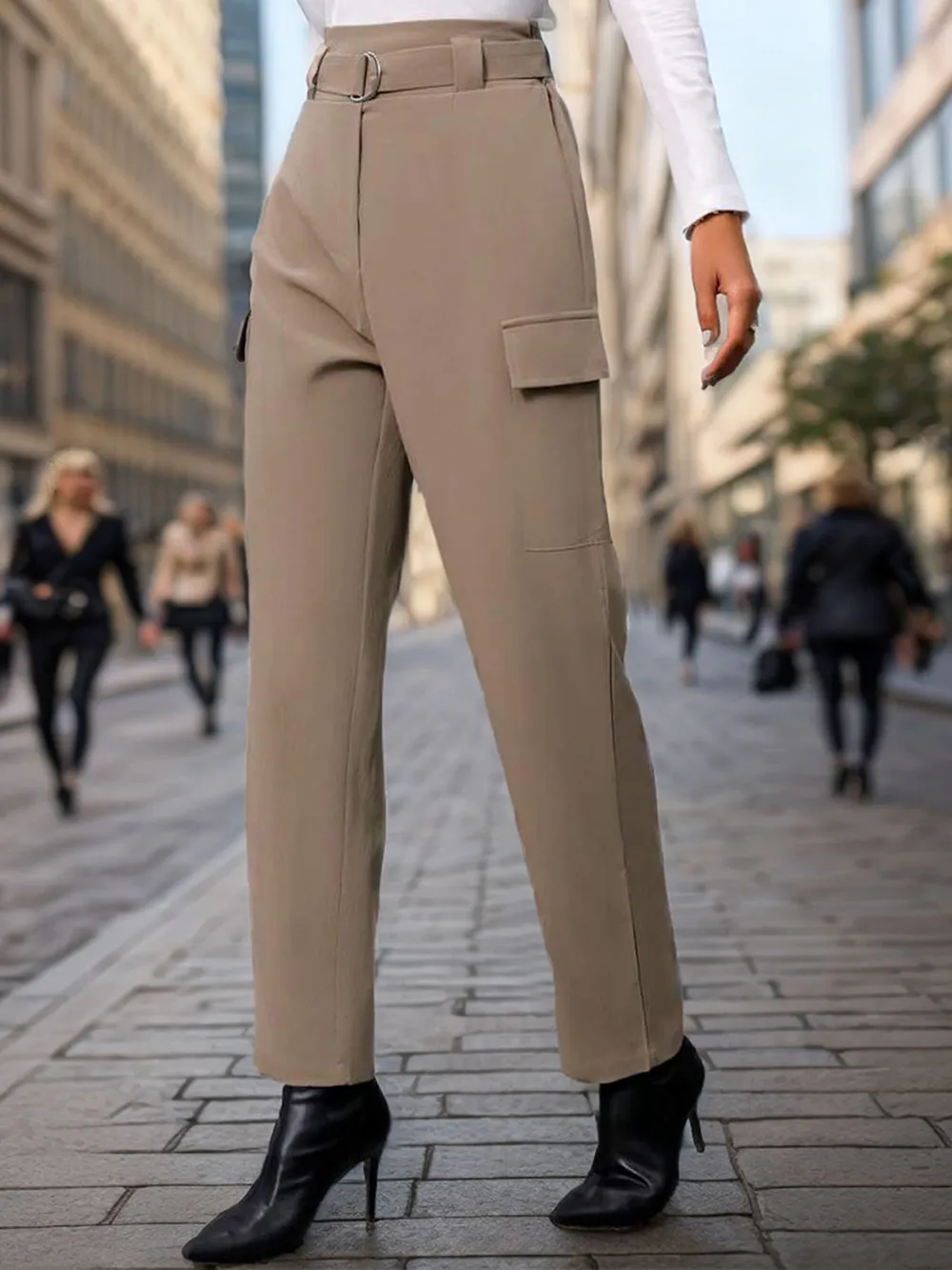 High Waist Straight Pants, image 3