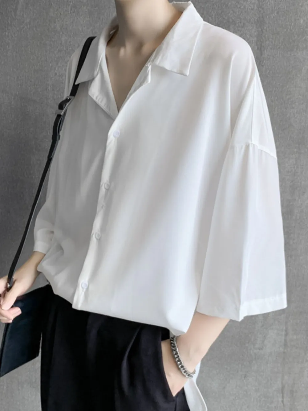 Men's Button Up 3/4 Sleeve Shirt, image 4