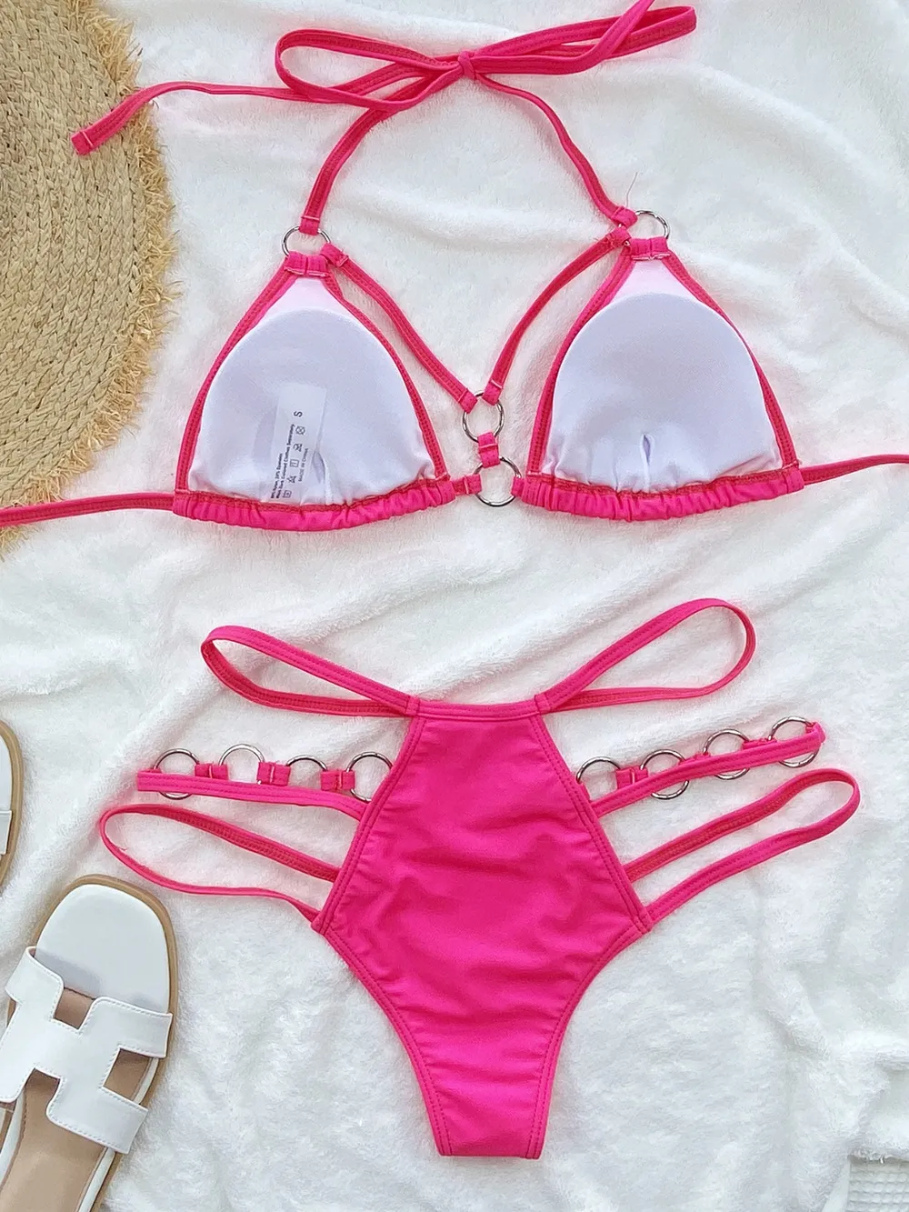 Cutout Halter Neck Two-Piece Bikini Set, image 3