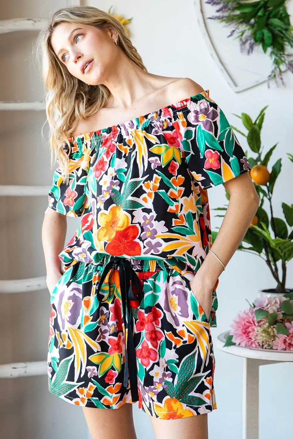 Cotton Bleu by Nu Label Floral Off-Shoulder Top, image 4