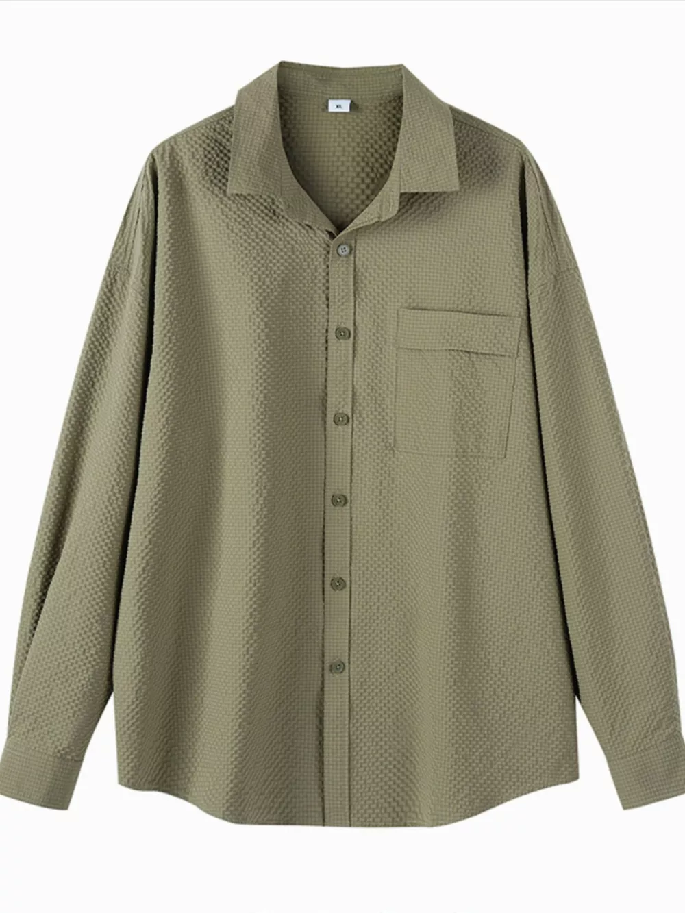 Men's Plus Size Button Up Oversized Shirt, image 3