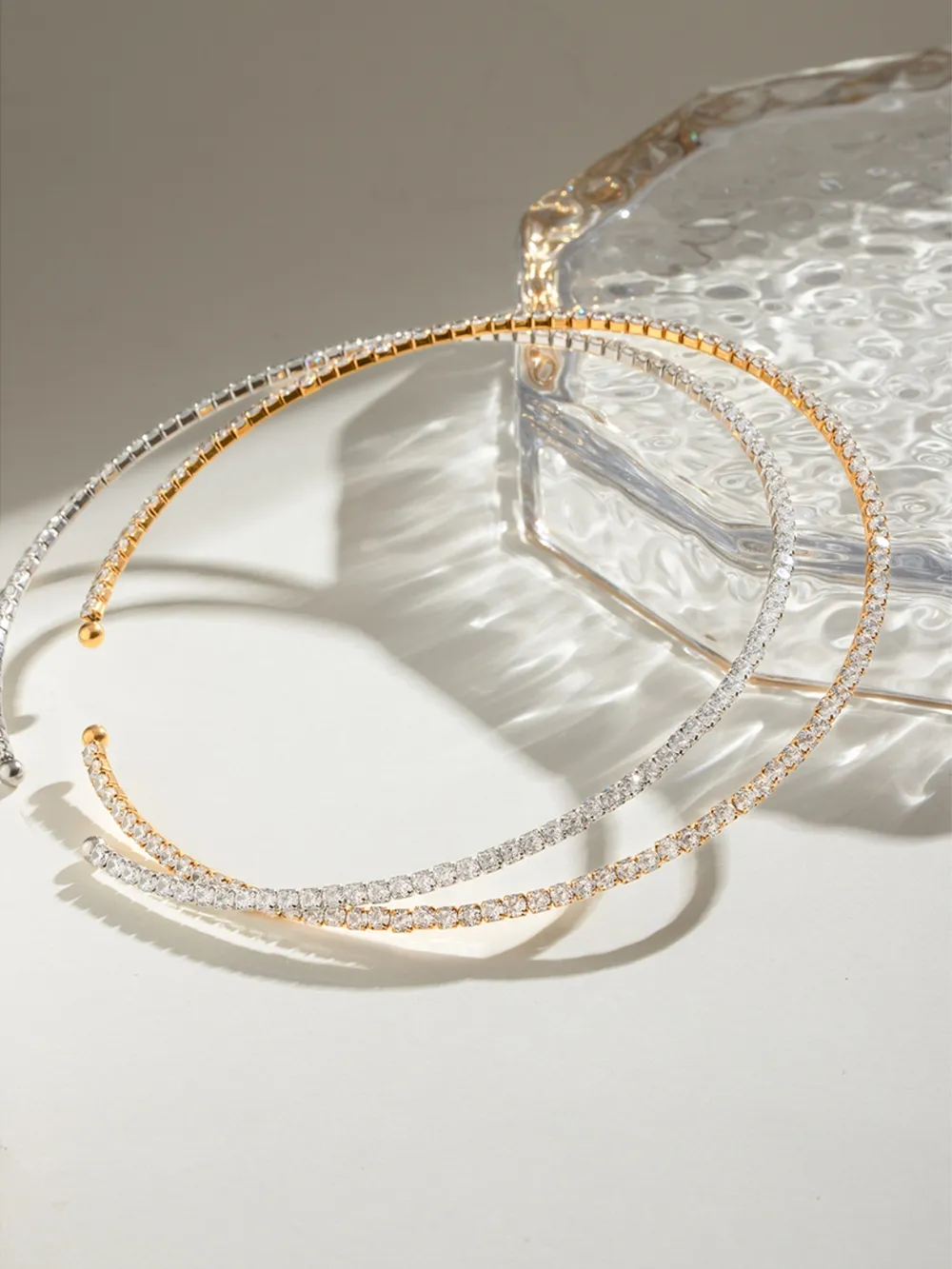 Stainless Steel Inlaid Zircon Necklace, image 11