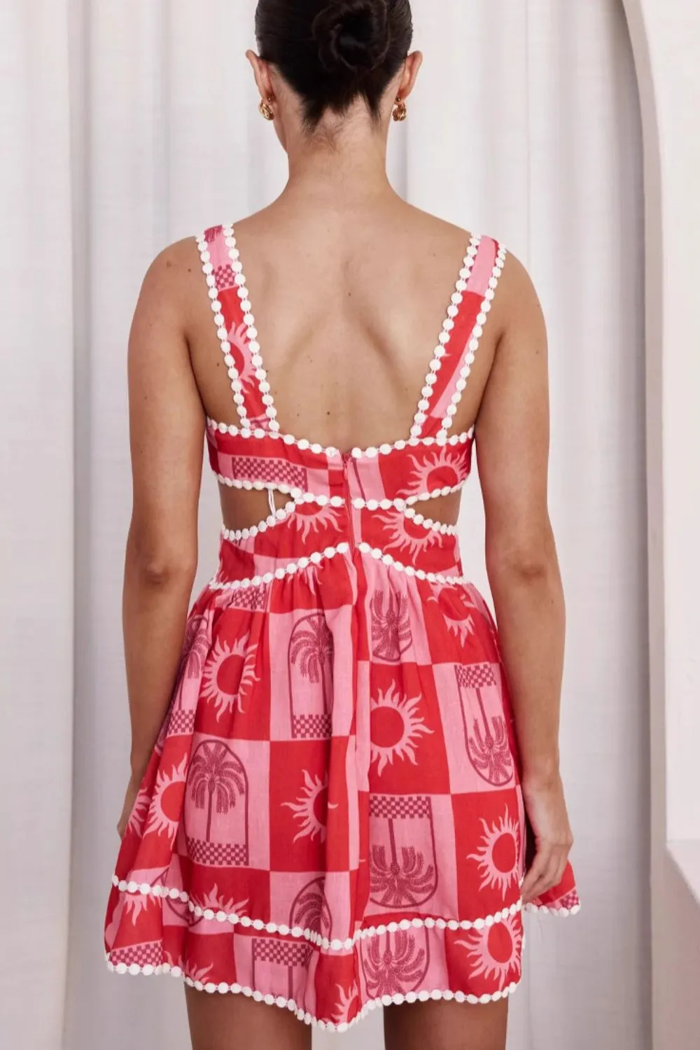 Cutout Printed Mini Dress, image 3
